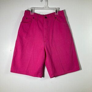 Womens Vintage Congo High Rise Flare Mom Shorts Made in USA Hot Pink 27‎